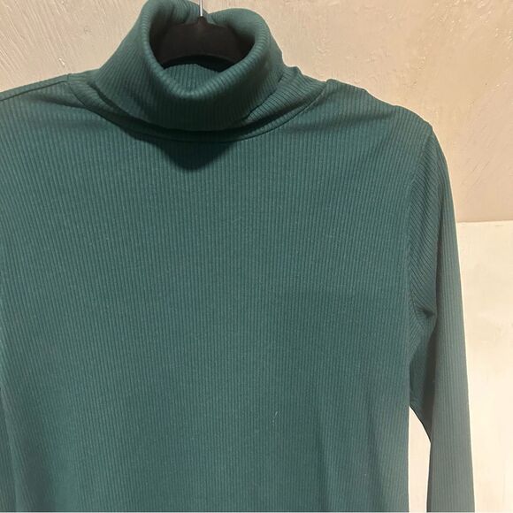 2/$30 Wild Fable Long Sleeve Turtleneck Dark Forest Green Mini Dress - Picture 4 of 7
